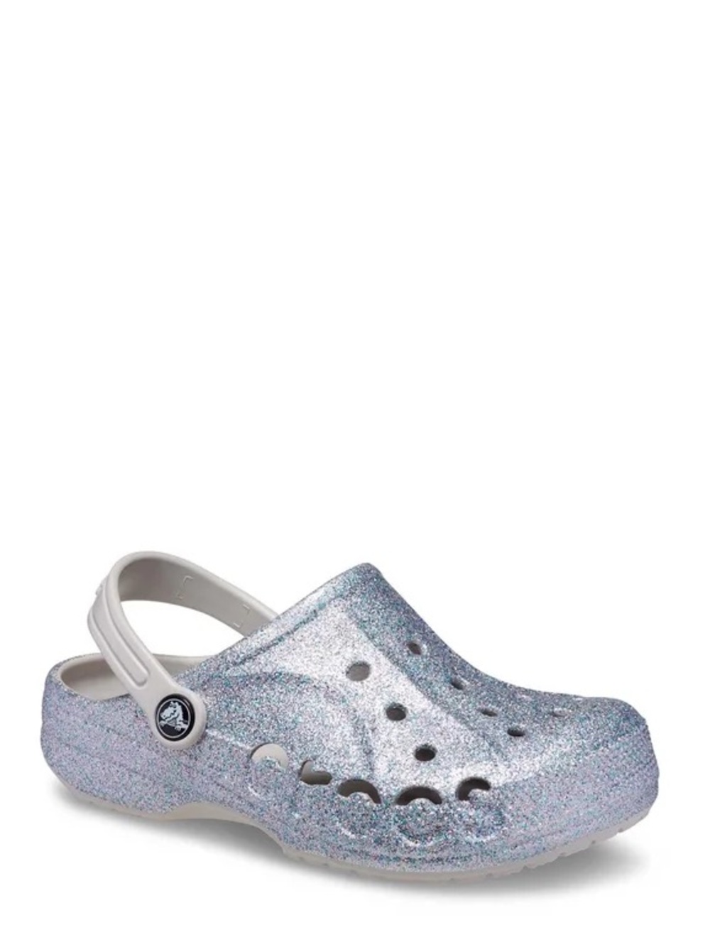 CROCS Women Sparkle Clog in Silver-Blue Glitter